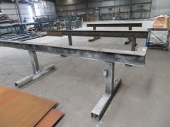 4 x Heavy Duty Stands, H Beam Top Plates - 2