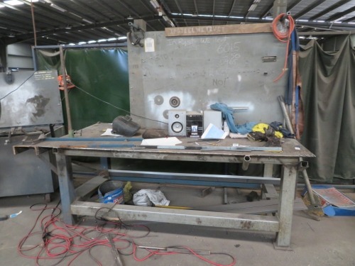 Welders Bench, Steel fabricated, 10mm Steel Plate Top