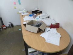 Contents of Office including 3 x Office Desks; 3 x Mobile Pedestals; 1 x Plan Table; 3 x Chairs - 3