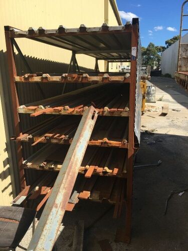 Steel Stock Rack & Contents of Flat Steel up to 6m