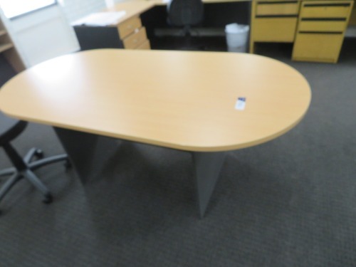 1 x Oval Meeting Table, 1800 x 900 x 730mm H