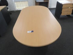 1 x Oval Meeting Table, 1800 x 900 x 730mm H - 2