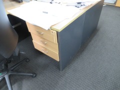 4 x Assorted Office Desks, 1 x Mobile Pedestal, 3 x Office Chairs - 4
