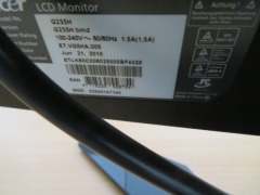 2 x Acer 23" Monitors - 4