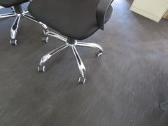 3 x Office Chairs with Arms, Chrome Base - 3