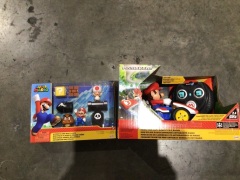 Nintendo Bundle Mariokart + 2.5inch 5 Piece Mario Set  - 2