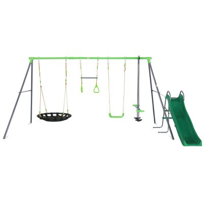 Lifespan Kids Lynx Metal Swing Set with Nest & Slide 7520