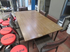 stools, table, kitchen chairs, whiteboard - 2