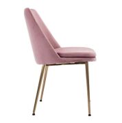 Box of 2 x Pink Velvet Dining Chairs - 2