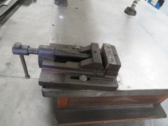 Timber Work Bench with Stainless Steel Top and Machine Vice - 4