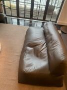Henry Timi Padded Sofa & Armchair Brown Leather - 2