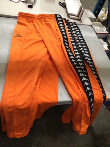 4 x Small Kappa pants orange