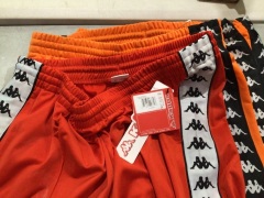 2 x large orange 1 x red XXL 1 x small orange Kappa pants - 2