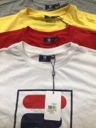 4 x Medium Fila shirts red,white,grey,yellow - 2