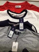 Fila XXL shirts 1x red polo 1x white 1x Grey 1x blue red white - 2