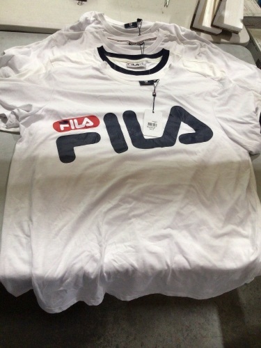 4 x Fila XXL white shirts