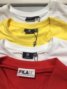 1 x red XL polo 2 x white XL 1 x yellow XL fila shirts - 2
