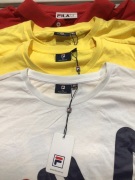 1x Red polo XL 2x Yellow XL 1x White XL Fila shirts - 2