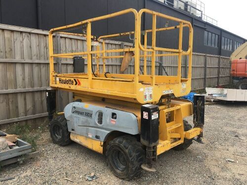 2002 Haulotte Compact 10DX All-Terrain 4x4 Diesel Scissor Lift with 2349 Hours Showing