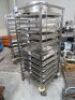 Stainless Steel 10 Tier Tray Trolley - 2