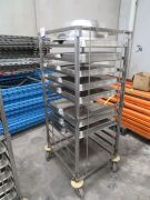 Stainless Steel 10 Tier Tray Trolley - 2