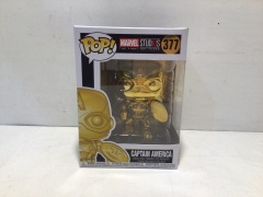 Funko Pop - Marvel Gold Chrome Captain America #377 - 2