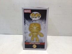 Funko Pop - Marvel Gold Chrome Captain America #377 - 4