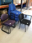 Quantity of 8 x Assorted Fabric Chairs - 2