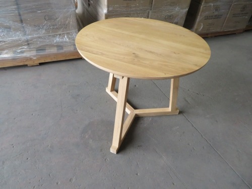 Ethnicraft Oak Tripod Table