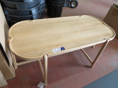 Nofu 910 Sofa Table, Natural Oak