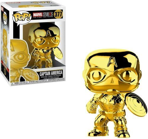 Funko Pop - Marvel Gold Chrome Captain America #377