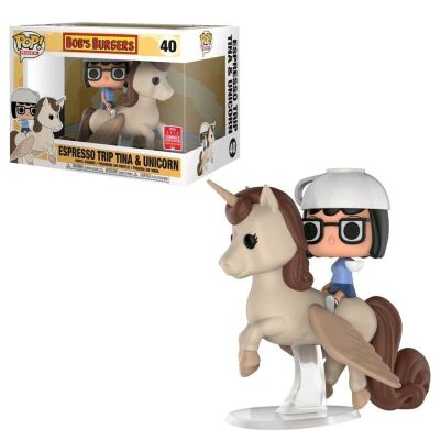 Funko Pop - Rides - Bob's Burgers Espresso Trip Tina & Unicorn (2018 Summer Convention Limited Edition) #40