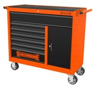 Sidchrome 42inch 7 Drawer Widebody Roller Cabinet Orange\Black SCMT50227OB