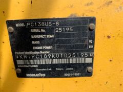 2010 Komatsu PC138US-8 Hydraulic Excavator *RESERVE MET* - 24