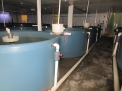 Quantity of 4 Fish Growing Tanks - Open top, 4000 litre, overall 2400 dia x 1220mm H - 2