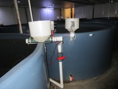 Quantity of 4 Fish Growing Tanks - Open top, 8000 litre, overall 3000 dia x 1200mm H - 3