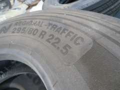 5 x assorted Tyres, 295/80R22.5 - 3