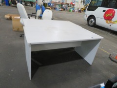 2 x Grey Slab End Office Desk - 2