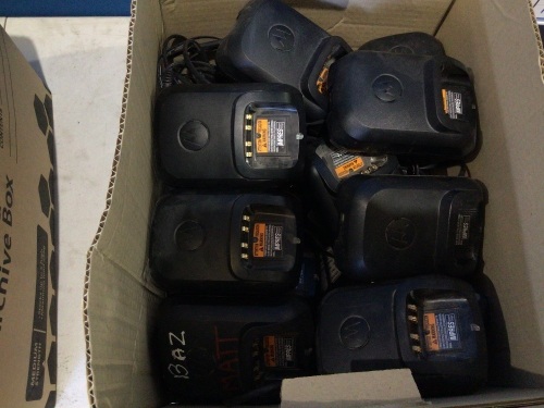 Box of Mixed Walkie Talkie Chargers