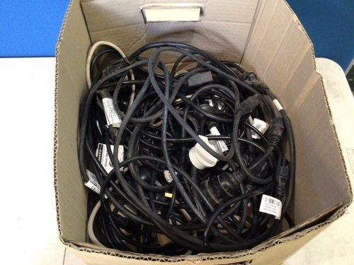 Box of Mixed Power Cords