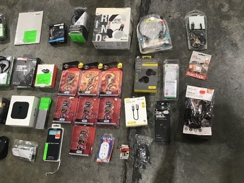 Bulk lot of assorted accessories batteries cases and cables
