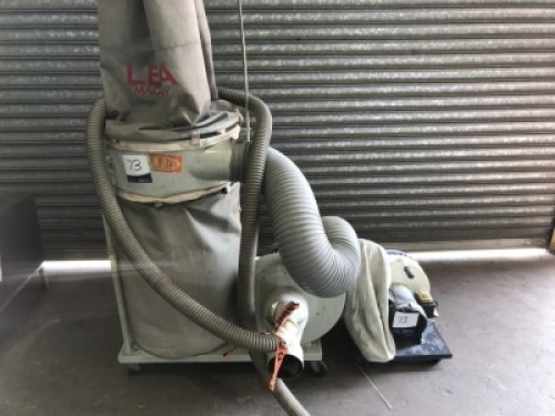 Leda Single Bag Dust Collector, 2 HP motor, 240 volt, Ledacraft 750 wat dust Collector, 240 volt
