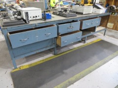 Timber Work Bench with Metal Frame - 3