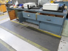 Timber Work Bench with Metal Frame - 3