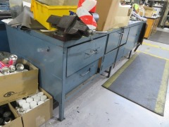 Timber Work Bench with Metal Frame - 2
