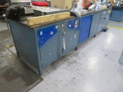 Timber Work Bench with Metal Frame - 2