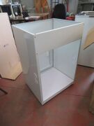 Laundry Sink with Stainless Steel Sink, White Powder Coated Cabinet with Additional White Cabinet - 6