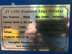 2011 Shanghai Diamond Edge Polisher, Model: ZT-1500, Max thickness 80mm - 7
