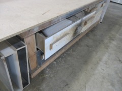 Timber Construction Make Up Bench - 3