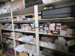 Contents of 4 x Bays of Shelving